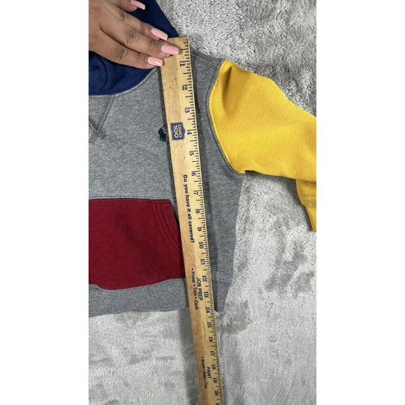 Polo Ralph Lauren Color-Block Hoodie Toddler Size 3T–4T Gray/Green/Yellow/Red - Picture 6 of 6